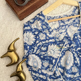 Vriksham Premium Floral Printed Readymade Blouse-Kalamkari Print-Light Blue-VS4517